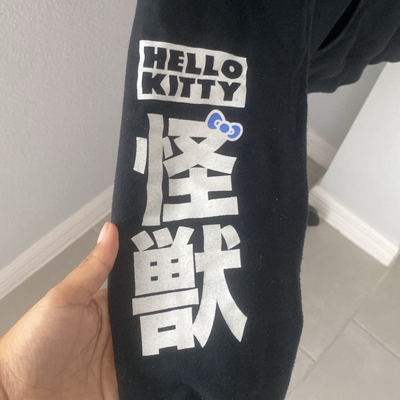 Hello Kitty Woman’s Pullover Hoodie - Kitty In Costumes Kanji Images & Sleeves - Picture 6 of 10
